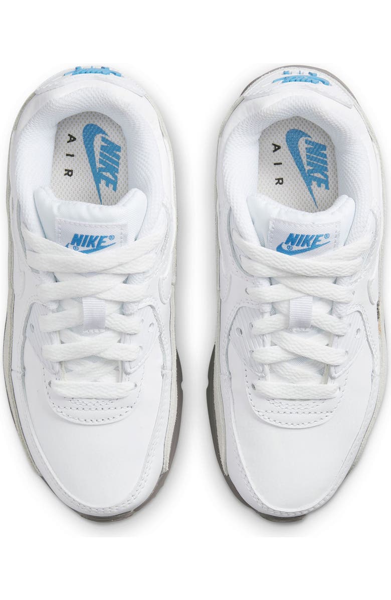 Nike Kids' Air Max 90 Sneaker, Alternate, color, White/ White/ Grey/ Pewter