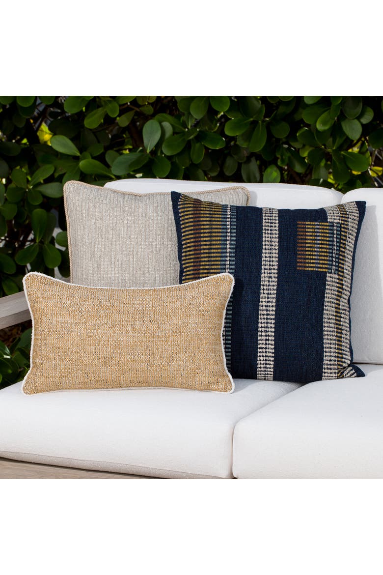 Golden Hour Textured Corded Indoor & Outdoor Woven Accent Pillow, Alternate, color, Corded