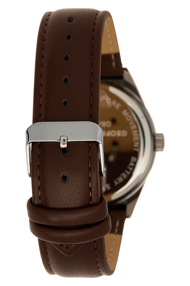 Diamond Leather Strap Watch, 42mm, Alternate, color, BLACK