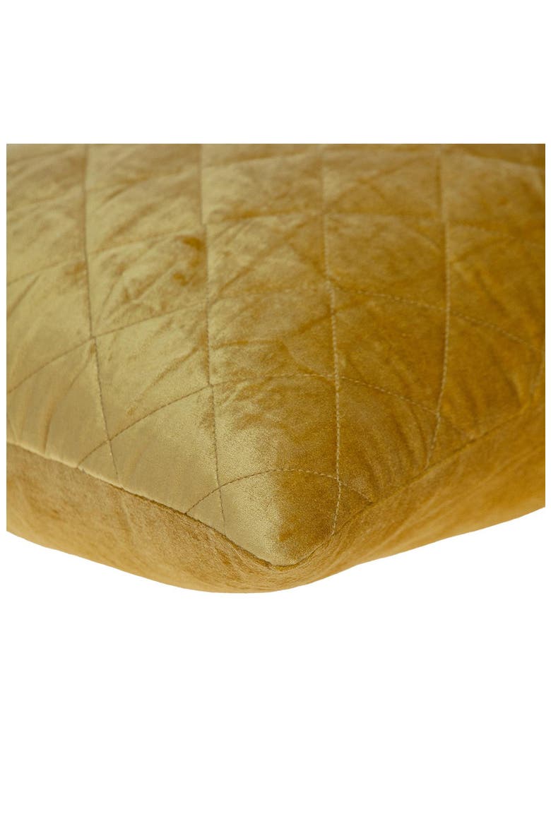 Milo Quilted Throw Pillow, Alternate, color, YELLOW