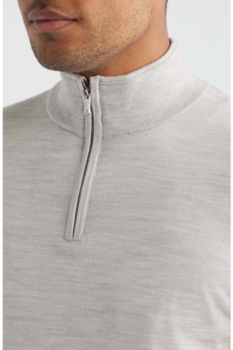 Blackhall Wool Quarter Zip Sweater, Alternate, color, WICKER BROWN