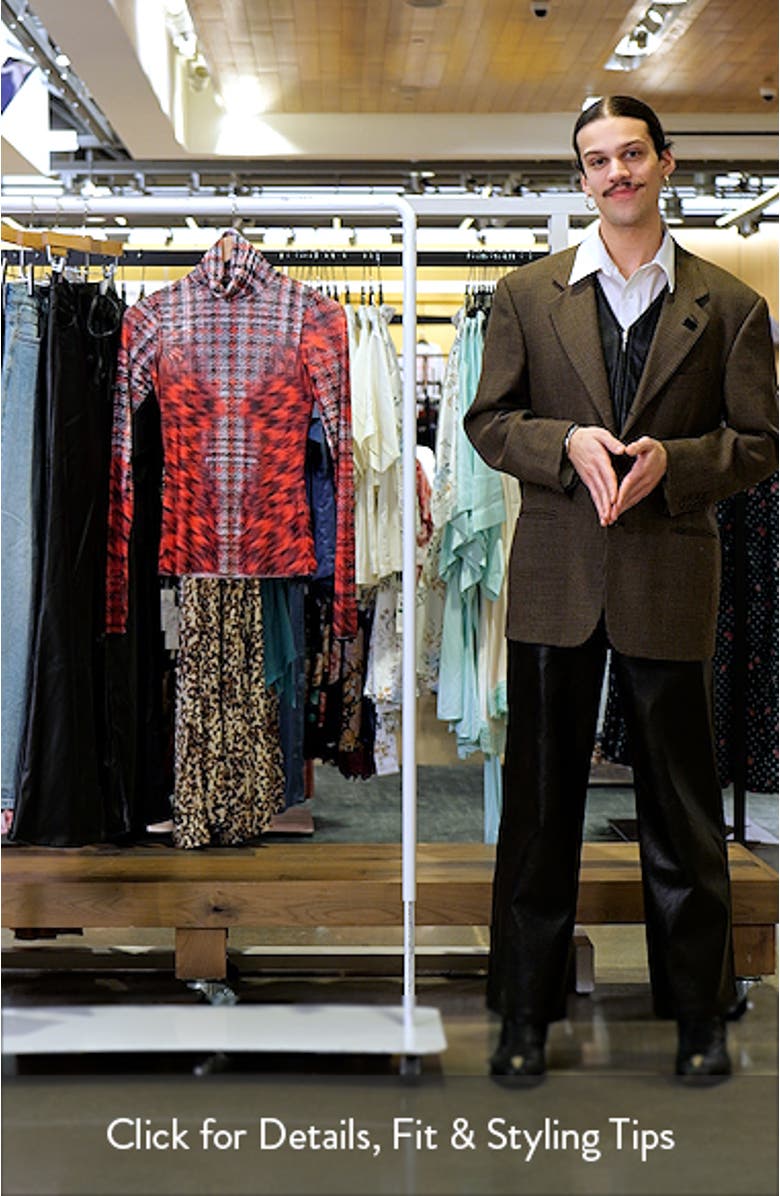 Zadie Mock Neck Printed Mesh Top, sales video thumbnail