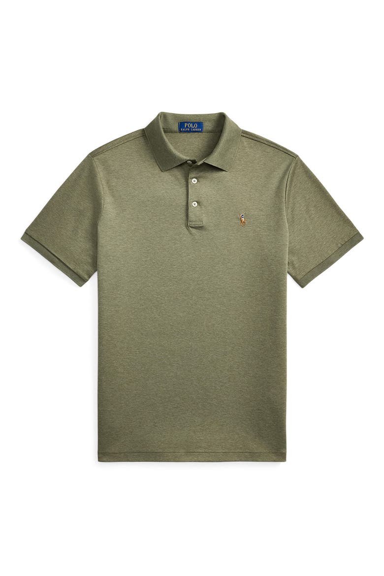 Classic Fit Solid Cotton Polo, Alternate, color, GREEN HTR