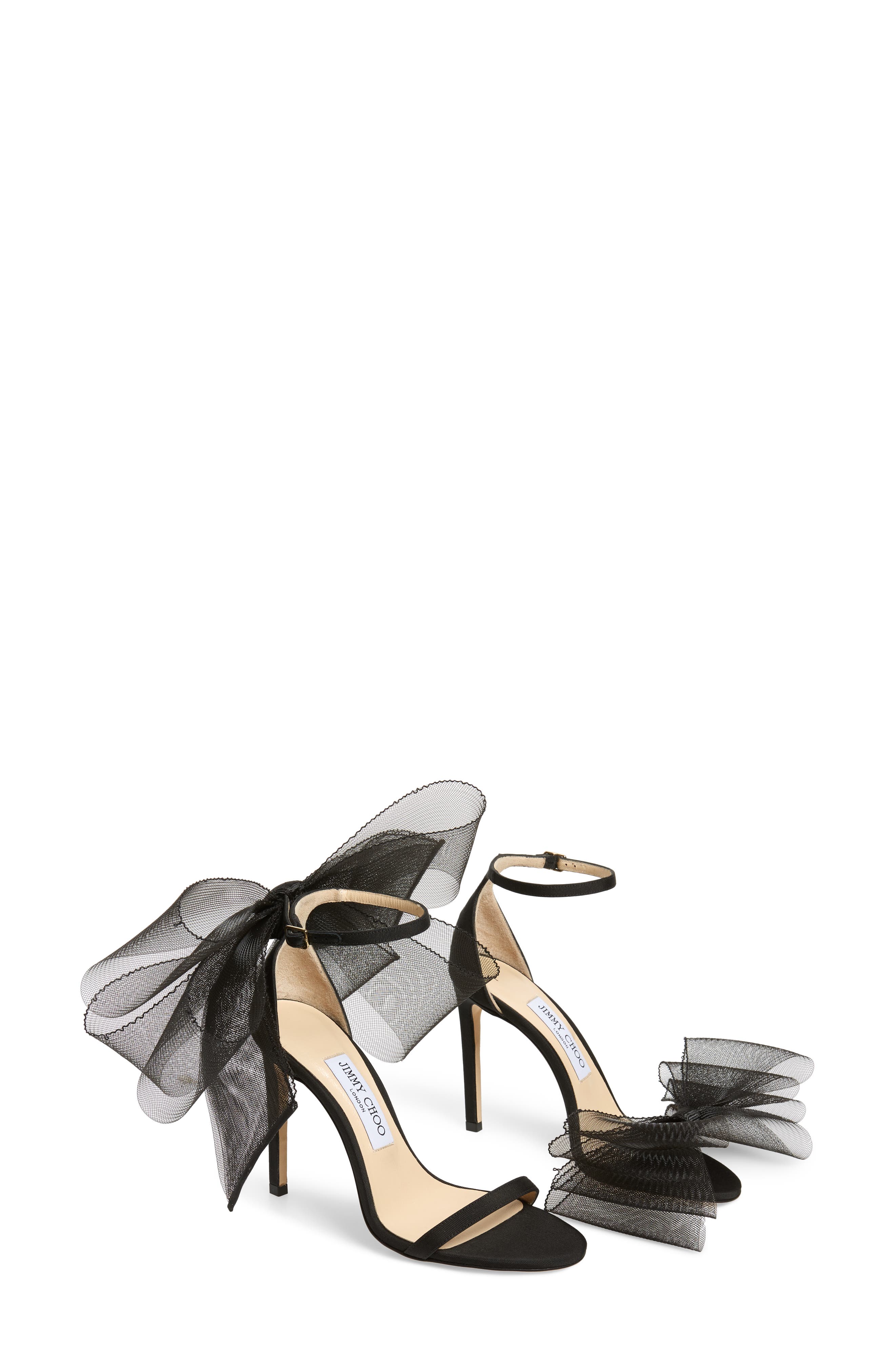 Jimmy Choo Aveline Bow Ankle Strap Sandal, Main, color, 