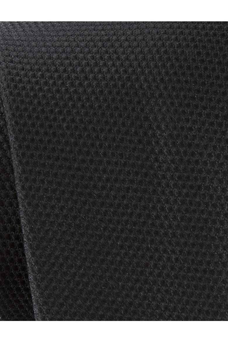 Big & Tall Solid Silk Tie, Alternate, color, BLACK