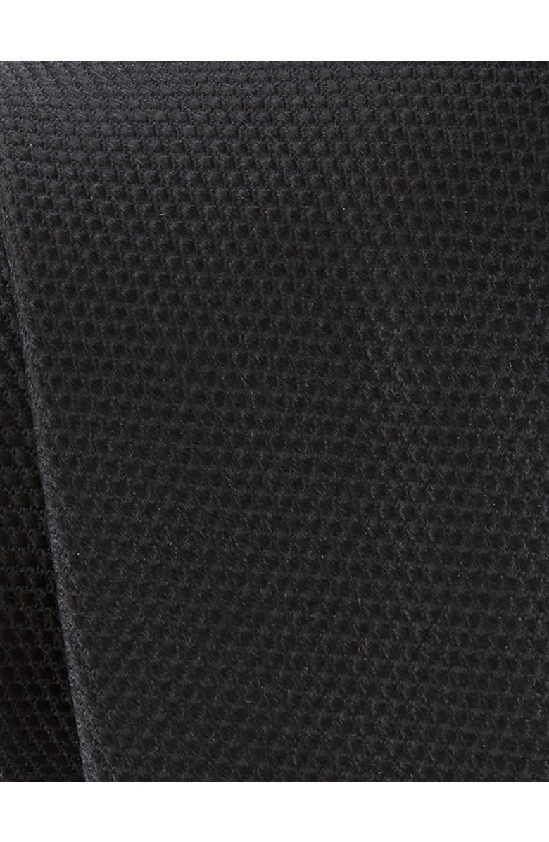 Oak Hill Premium by DXL Big & Tall Solid Silk Tie, Alternate, color, Black