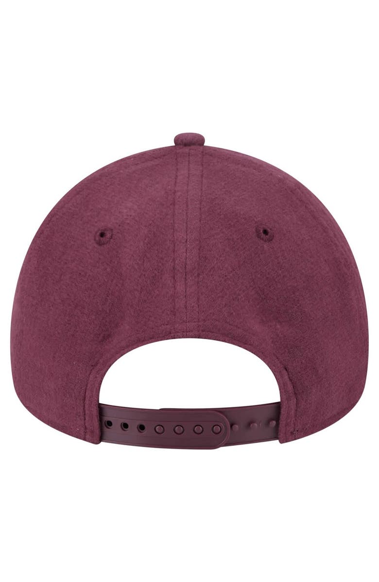New Era Men's New Era Maroon Athletics Moleskin Crown A-Frame 9FORTY Adjustable Hat, Alternate, color,