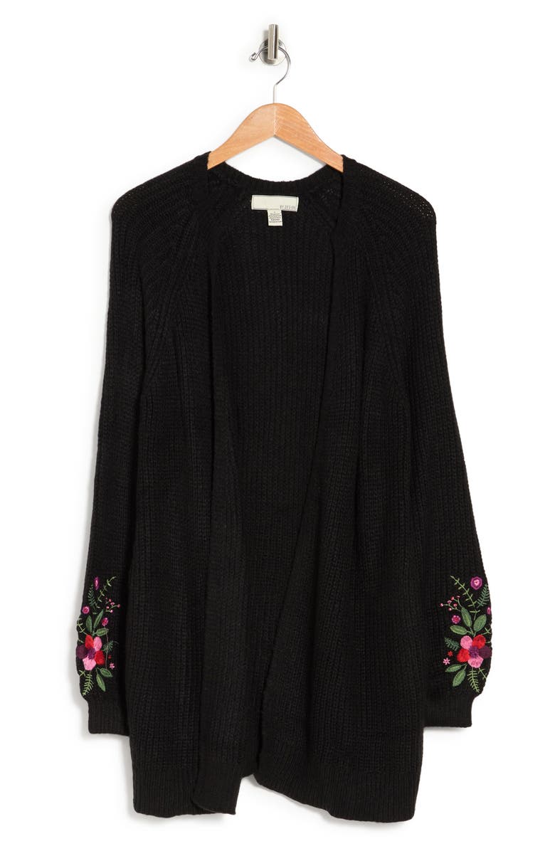 BY DESIGN Free Spirit Floral Embroidered Long Cardigan, Alternate, color,