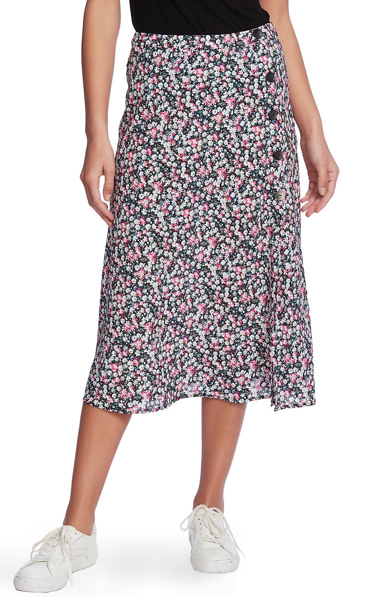 1.STATE Soirée Button Front Midi Skirt, Main, color, 