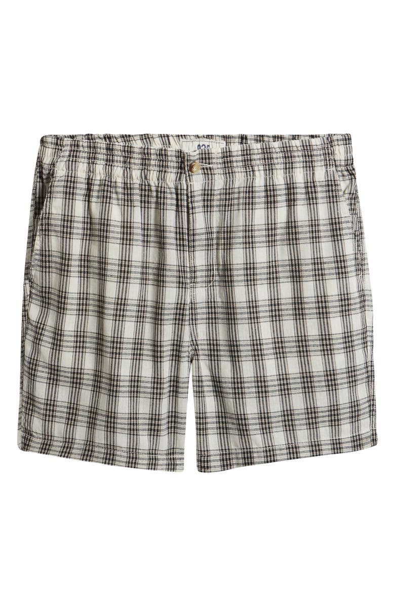 925 Originals Plaid Elastic Waist Shorts, Alternate, color, Cream