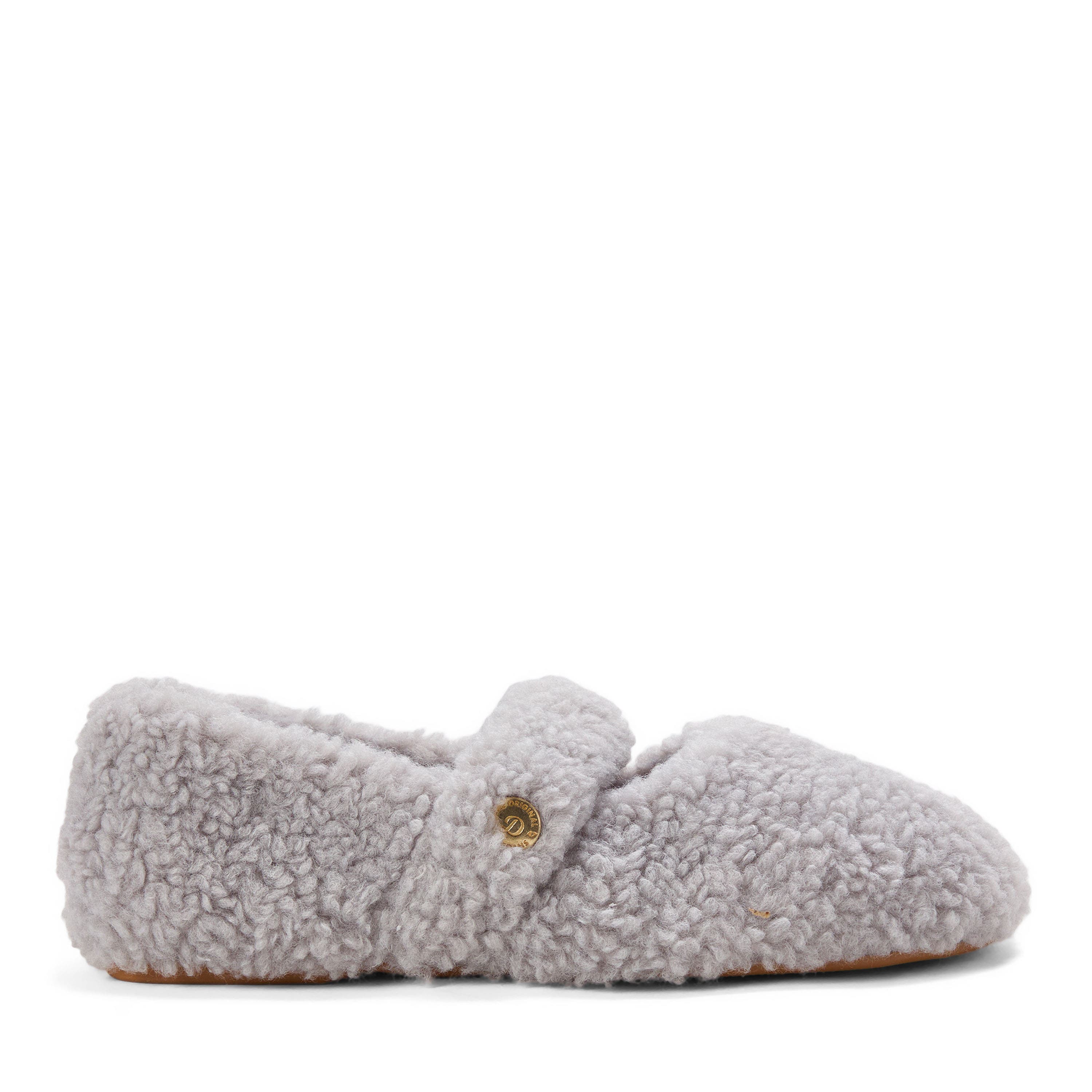 DEARFOAMS Maryanne Luxe Teddy Maryjane Slipper, Alternate, color, Sleet