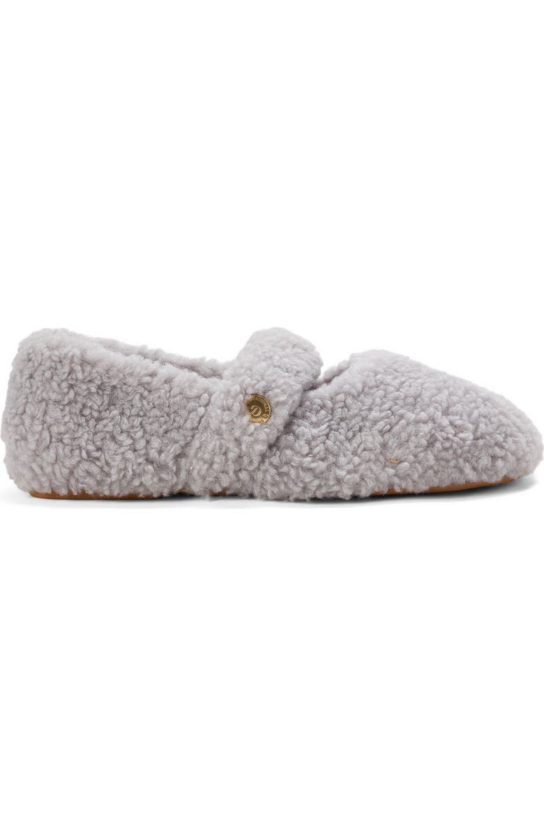 DEARFOAMS Maryanne Luxe Teddy Maryjane Slipper, Alternate, color, Sleet