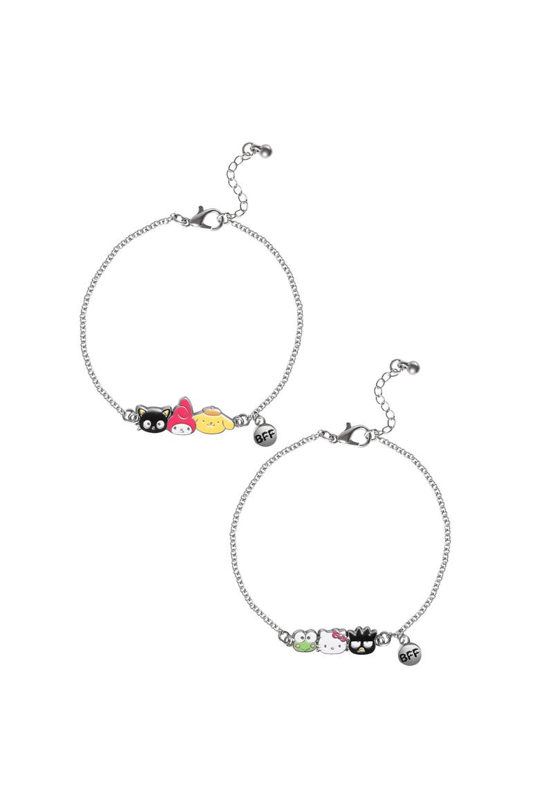 and Friends BFF Charm Bracelet Set, Main, color, Silver