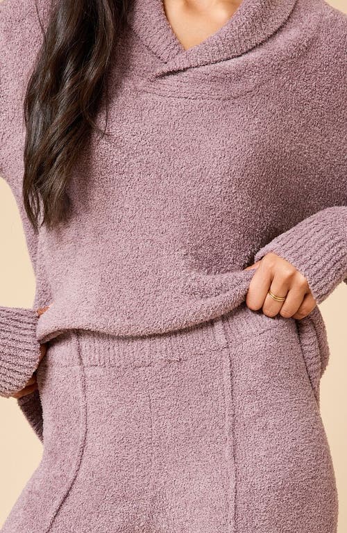 Softies Ultra-marshmallow Shawl Collar With Pintuck Pant In Pink