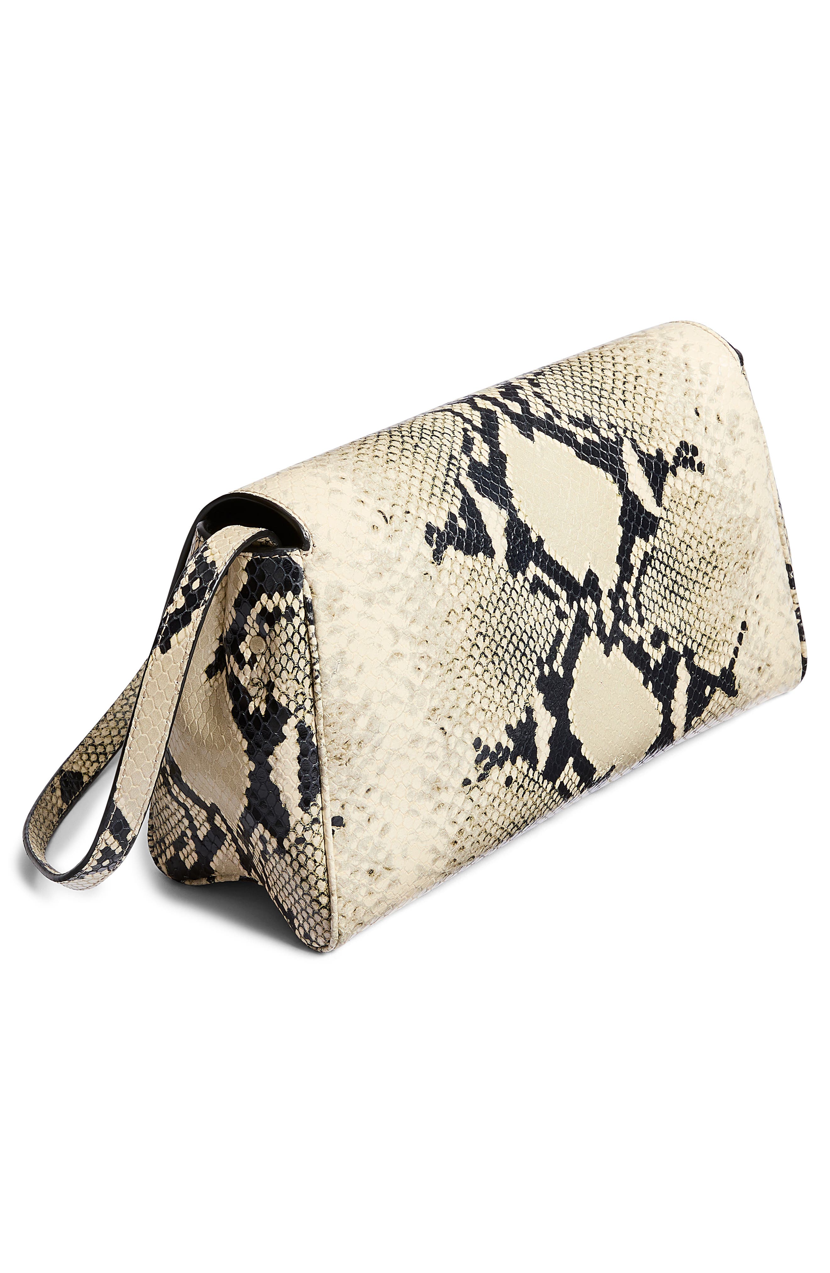 Khaite Audrey Python Print Leather Crossbody Bag, Alternate, color, 