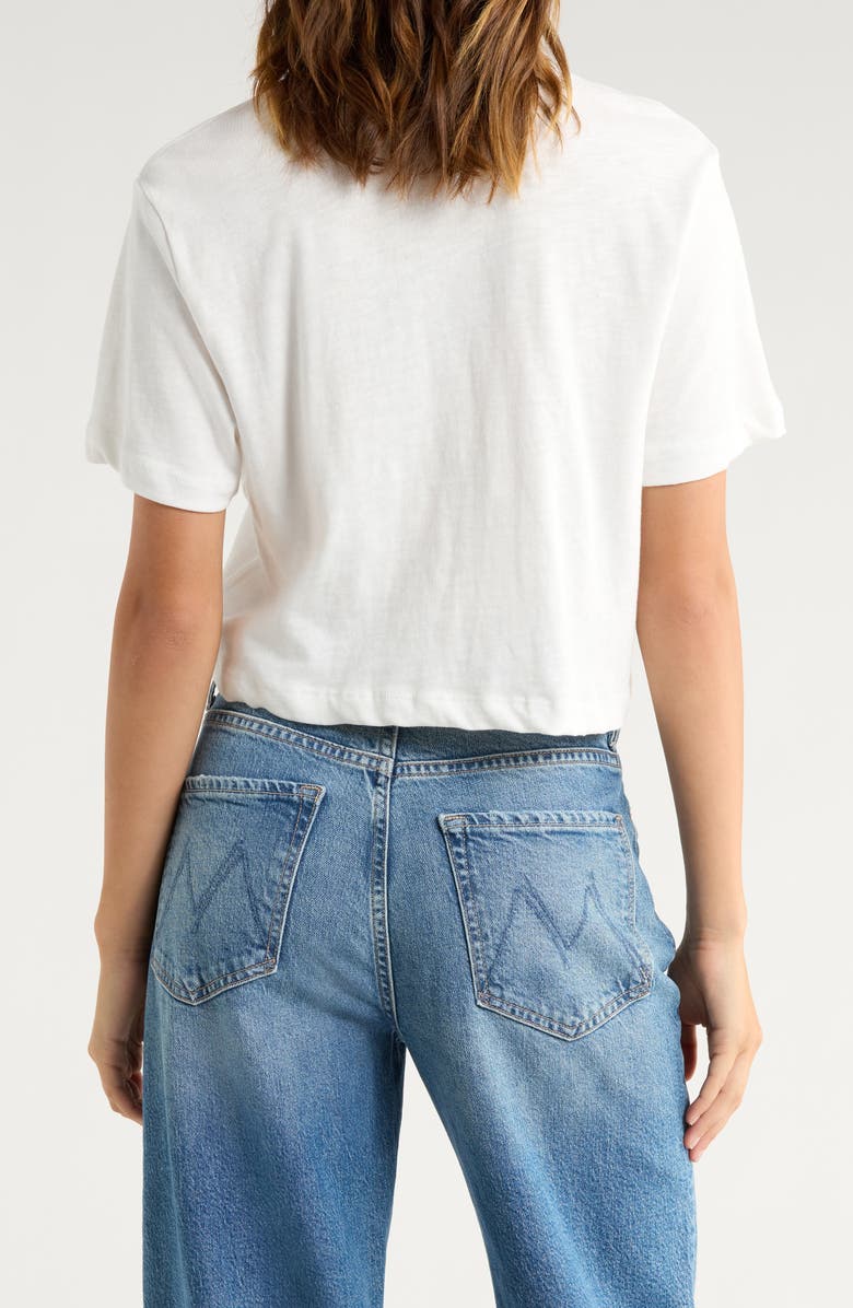 Junk Food Game Time NFL Detroit Lions Crop Distressed Graphic T-Shirt, Alternate, color, Vintage White