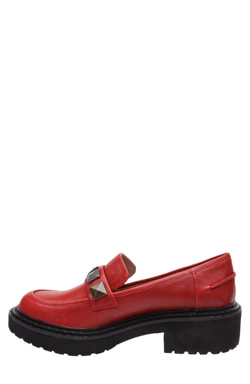 Linea Paolo Essex Platform Loafer In Dark Red