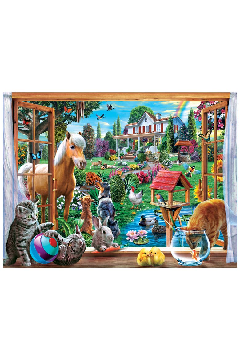 Peeking Through 400 Piece Jigsaw Puzzle, Alternate, color, Multicolor