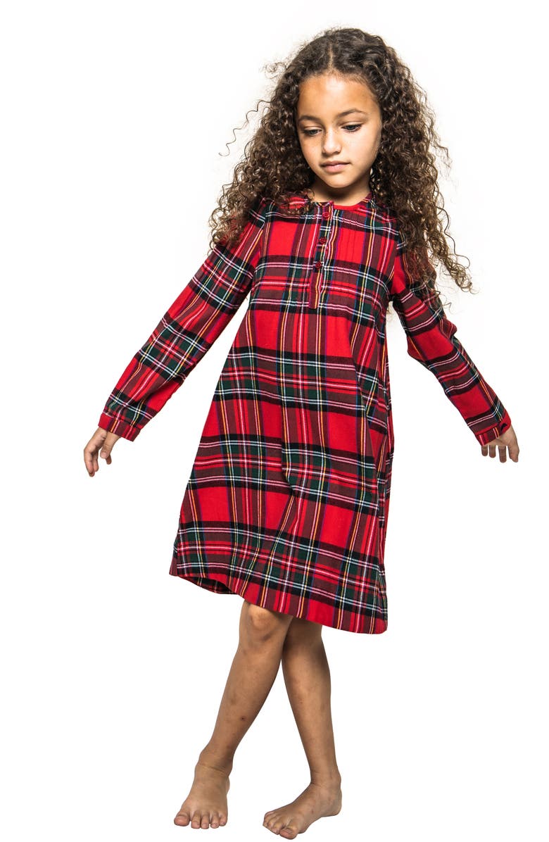 Petite Plume Kids' Beatrice Tartan Nightgown, Main, color, 