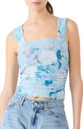Steve Madden Rory Floral Square Neck Top