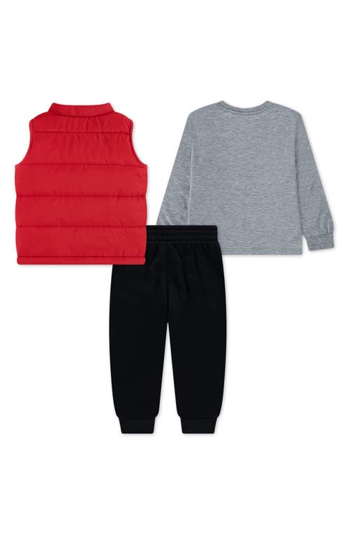 Nike Kids' Colorblock Puffer Vest, Logo T-shirt & Fleece Joggers Set In Multi