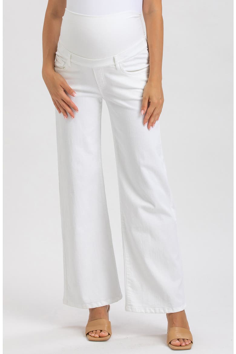 Wide Leg Maternity Jeans, Alternate, color, WHITE