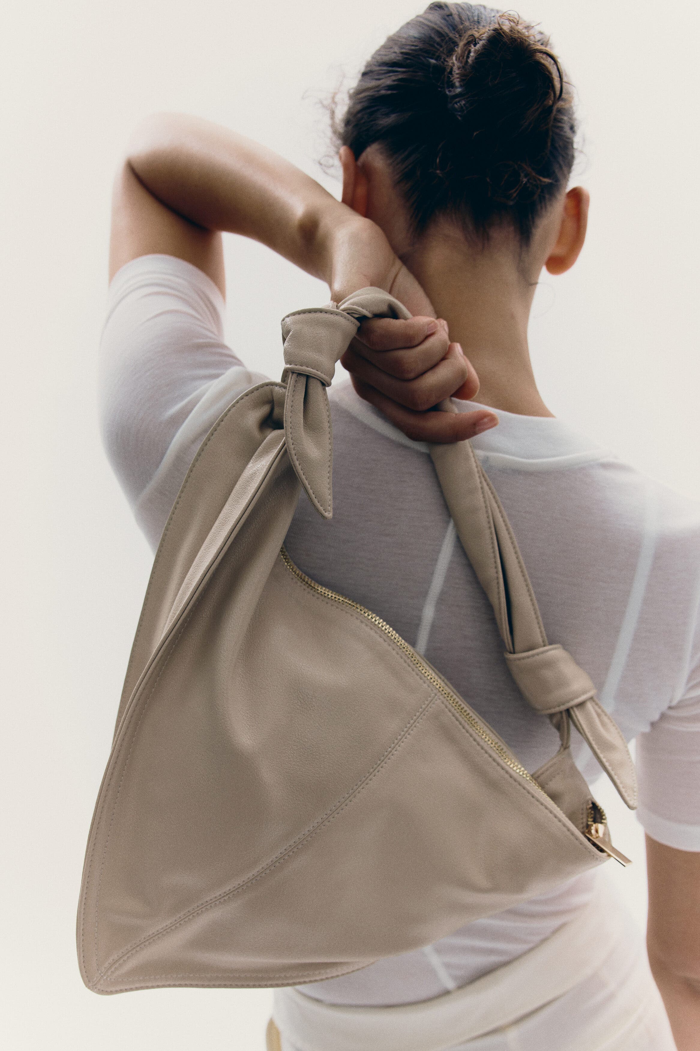 Scarf-look Shoulder Bag, Alternate, color, Light beige