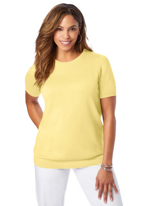 Fine Gauge Crewneck Shell (Plus Available)