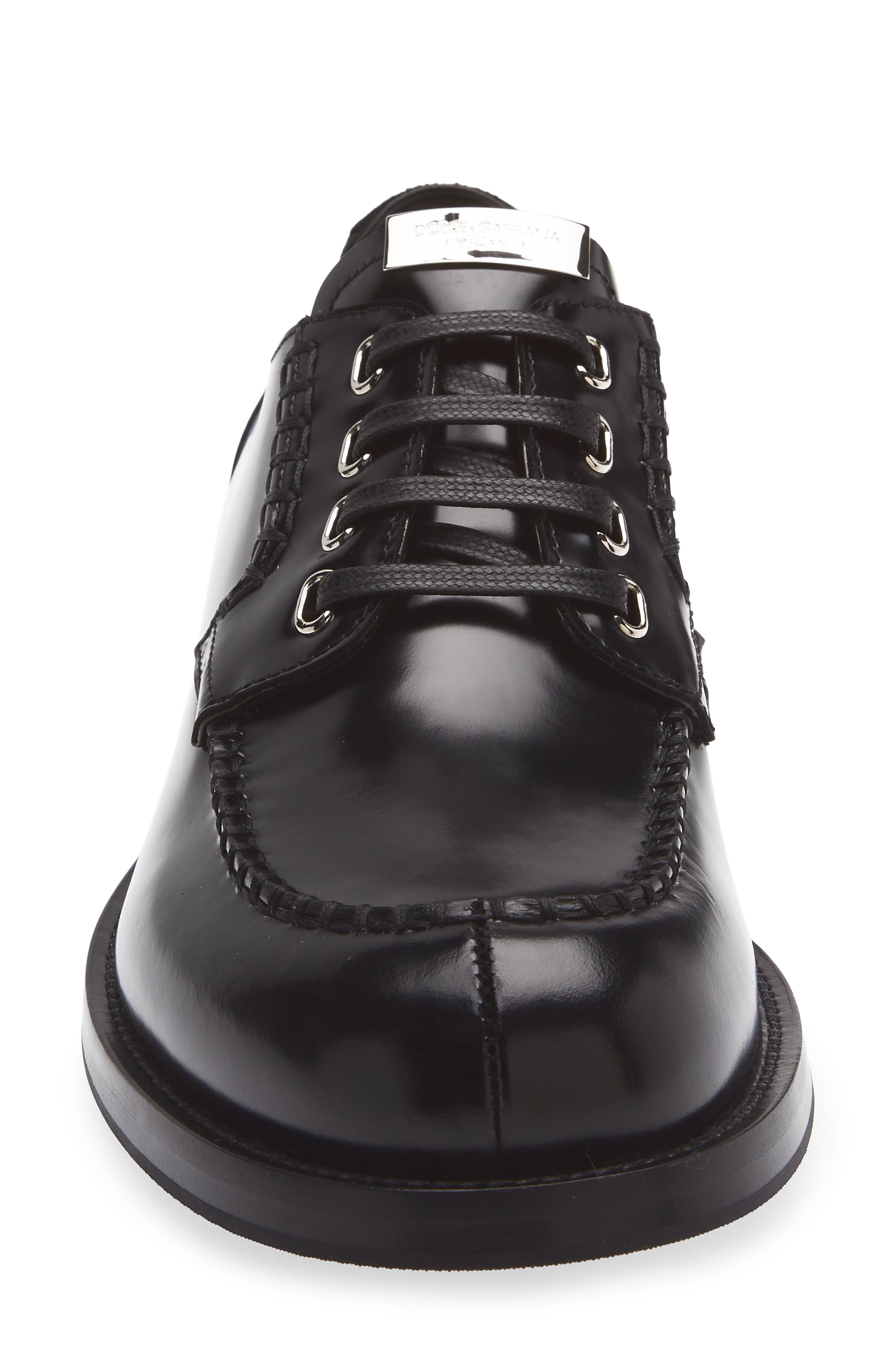 Leather Derby, Alternate, color, NERO