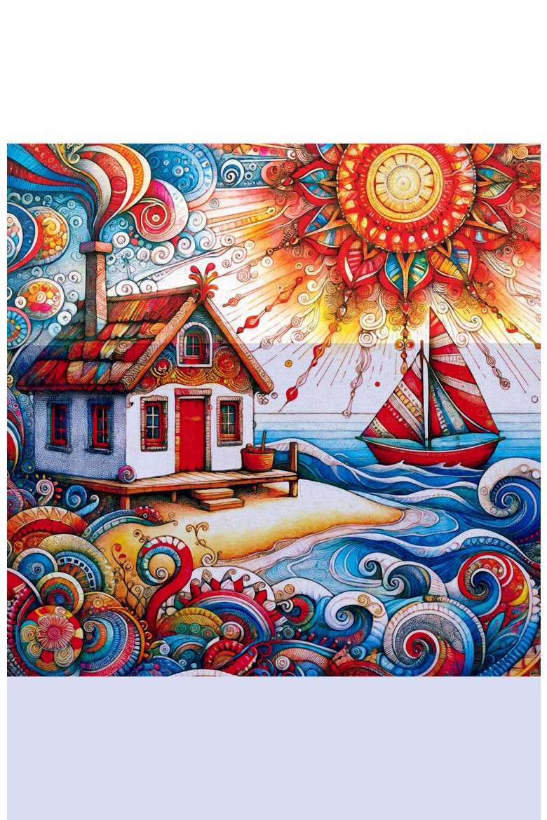 My Cottage by the Sea 1000 Piece Puzzle, Alternate, color, Multicolor