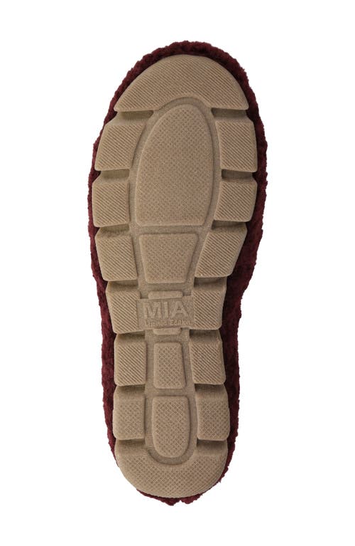 Mia Cocoa Faux Shearling Slipper In Black
