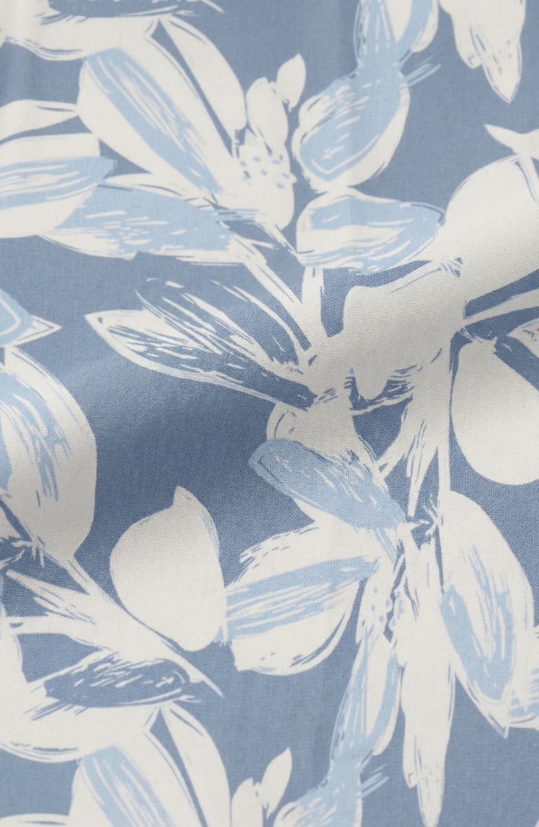 Report Collection Tropical Print Short Sleeve Stretch Button-Up Shirt, Alternate, color, Blue