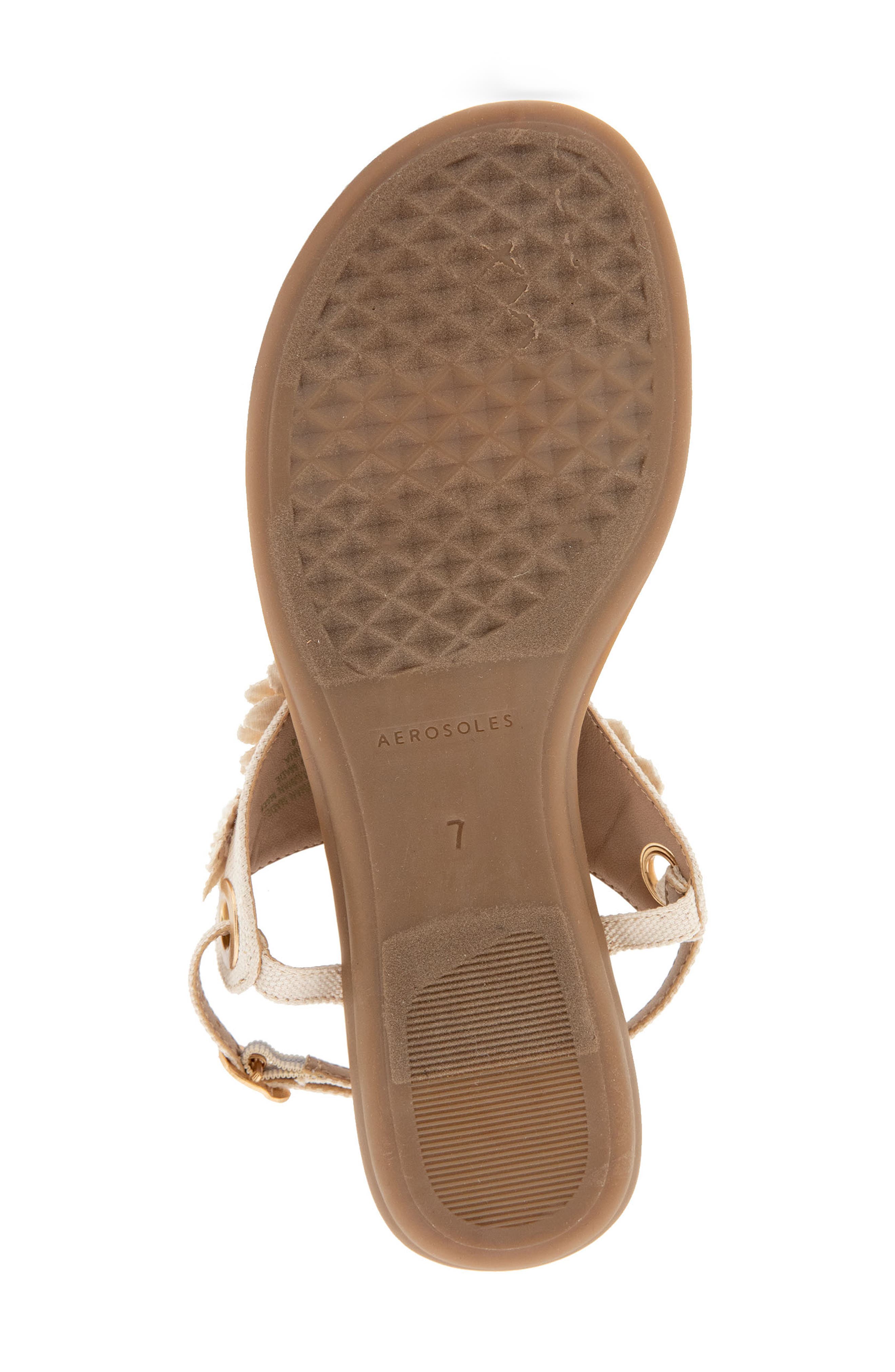 Aerosoles Connie Flower Slingback Sandal, Alternate, color, Natural Canvas