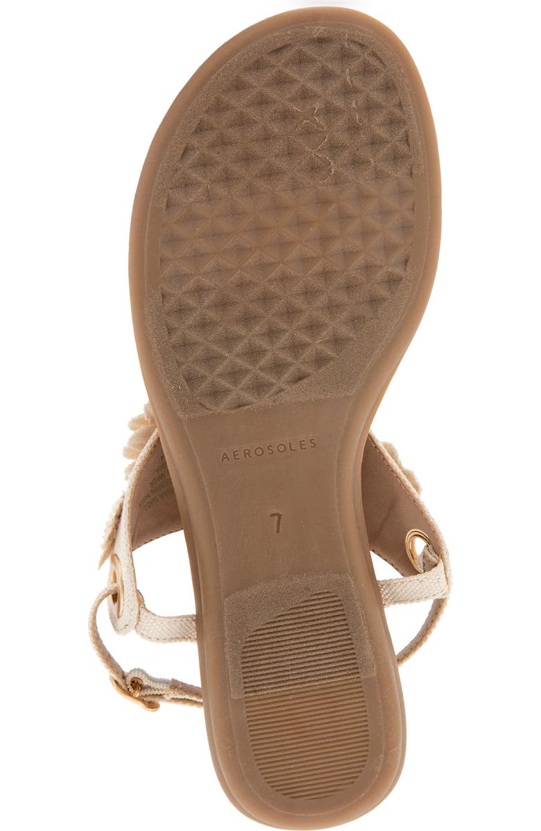Aerosoles Connie Flower Slingback Sandal, Alternate, color, Natural Canvas