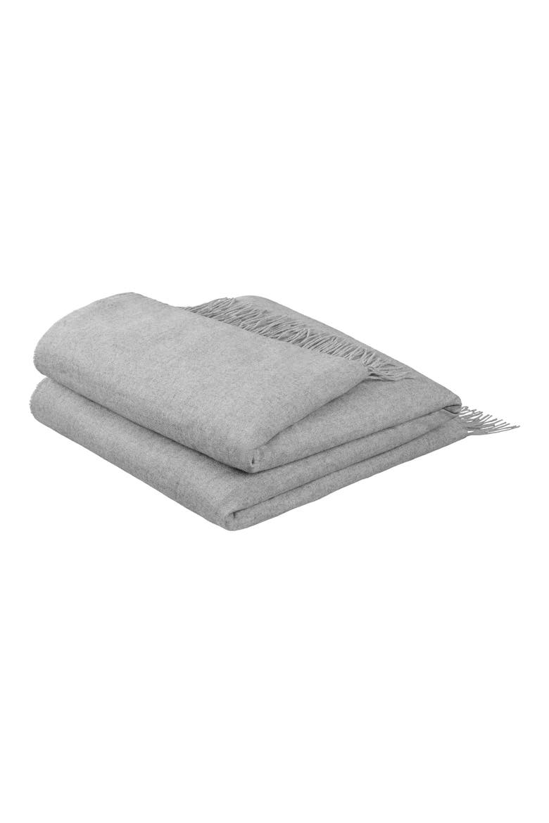 Cashmere & Wool Throw Blanket, Alternate, color, GRAY