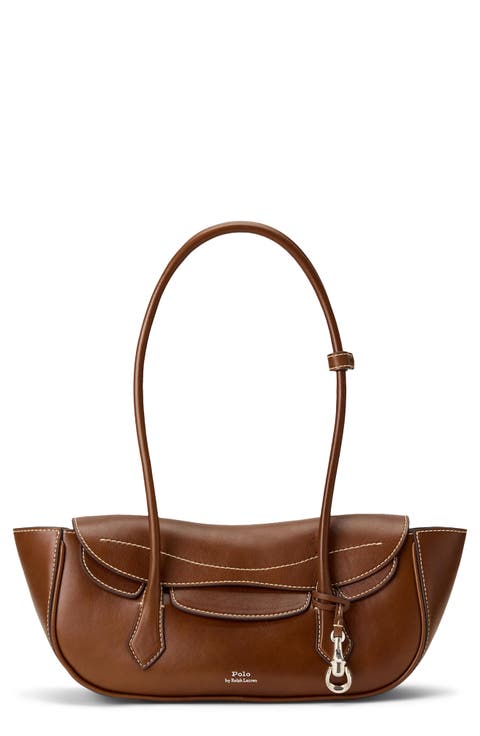 Small Polo Blaze Tumbled Leather Shoulder Bag