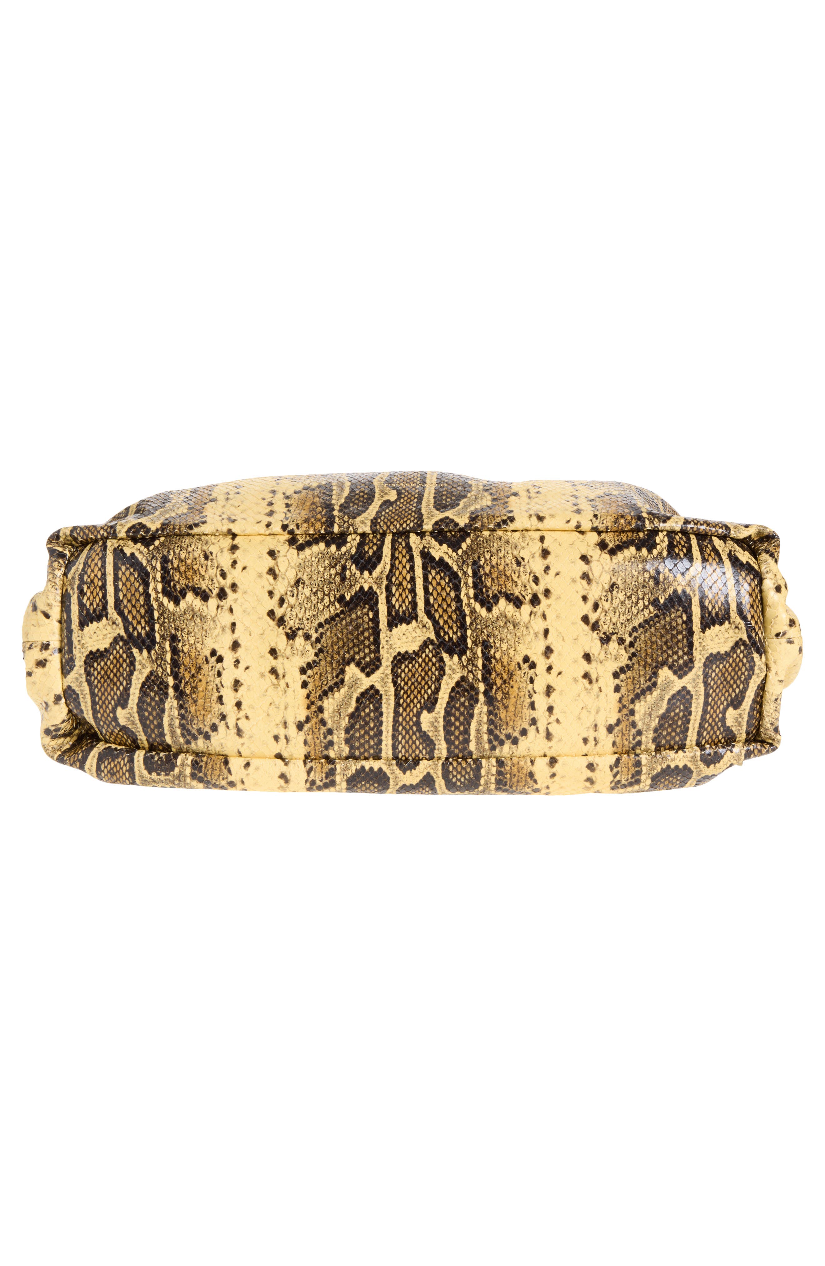 Oversized Cloud Snakeskin Embossed Leather Clutch, Alternate, color, GOLDEN ROCCIA