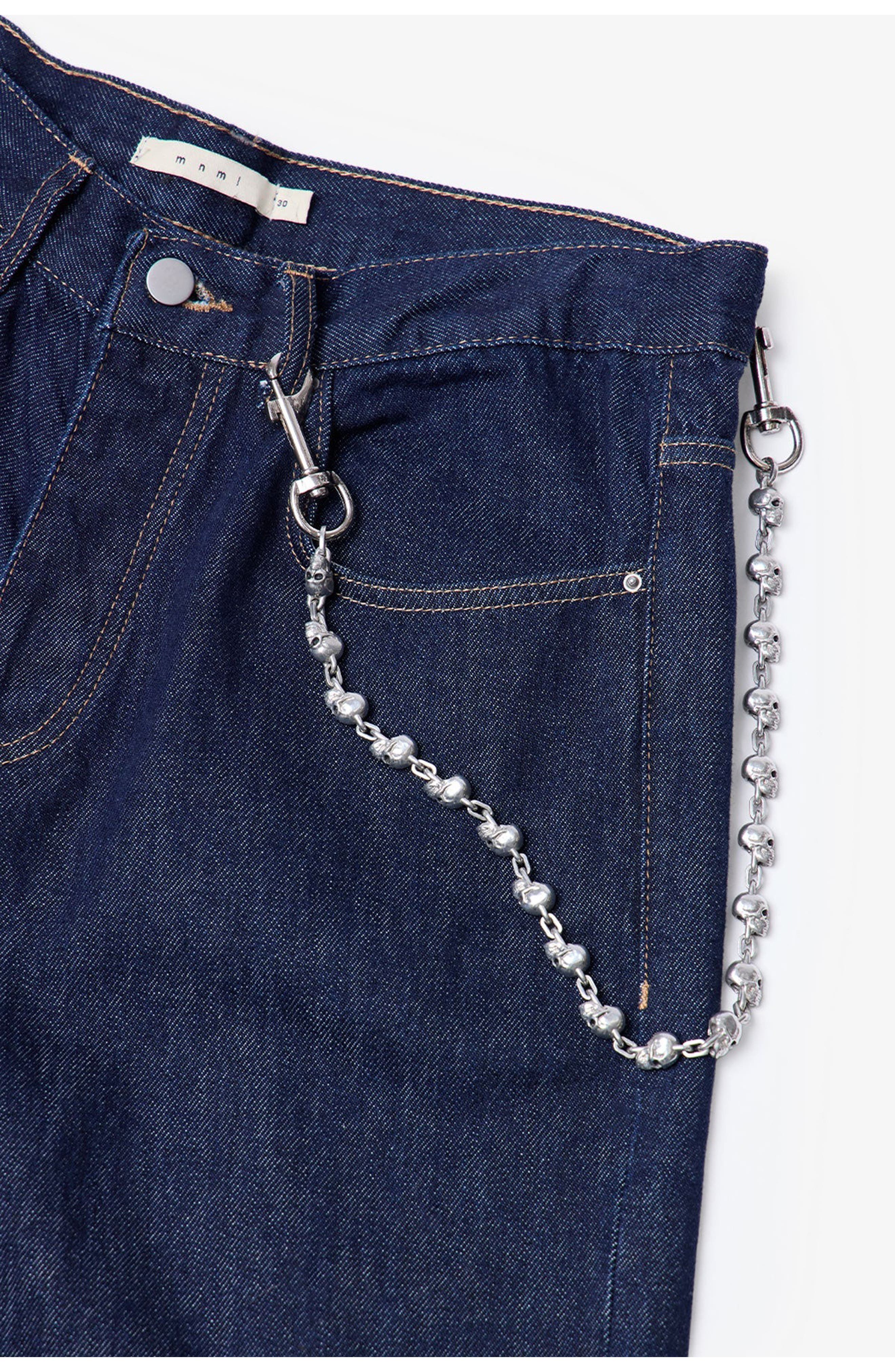 mnml Skull Link Wallet Chain, Alternate, color, 