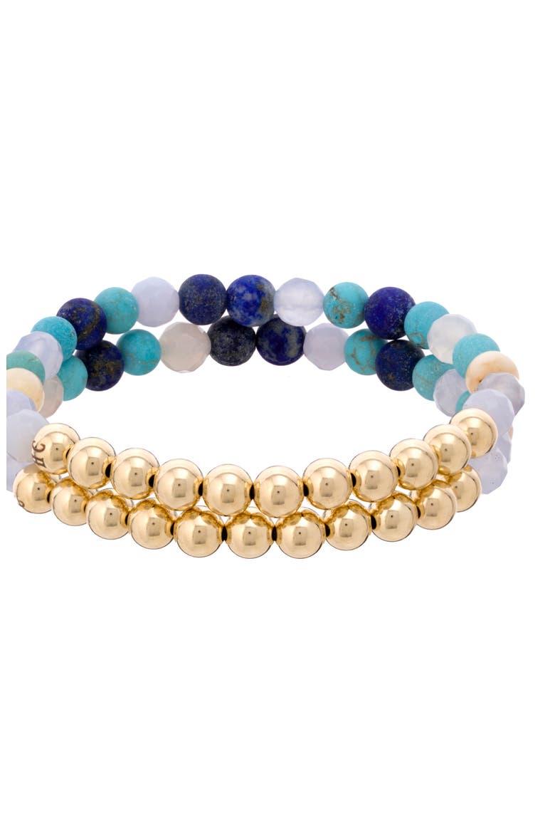 N16 Protection & Inner Strength Set of 2 Healer's Bracelets, Alternate, color, YELLOW GOLD