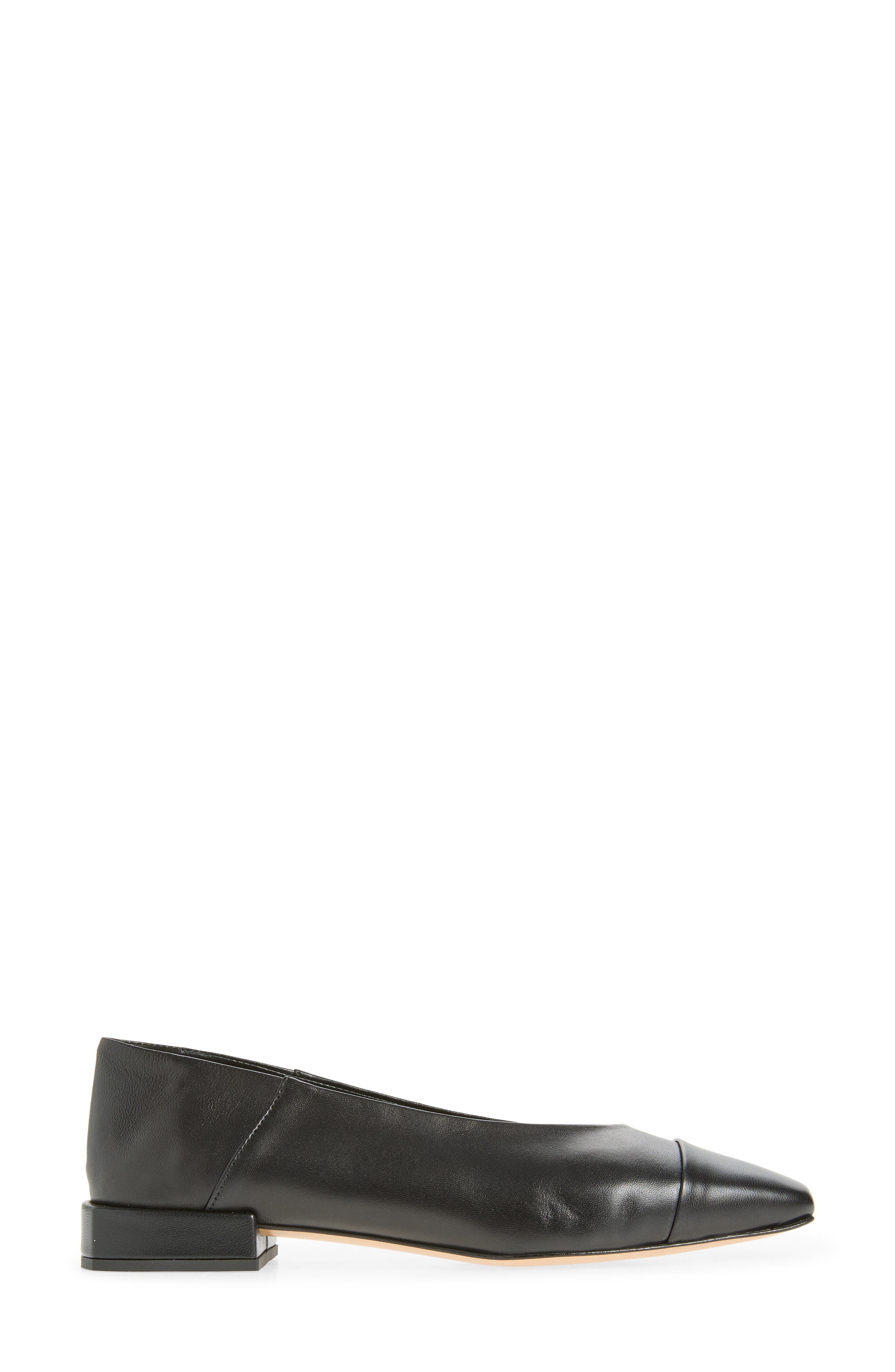Parisa Flat, Alternate, color, BLACK LEATHER