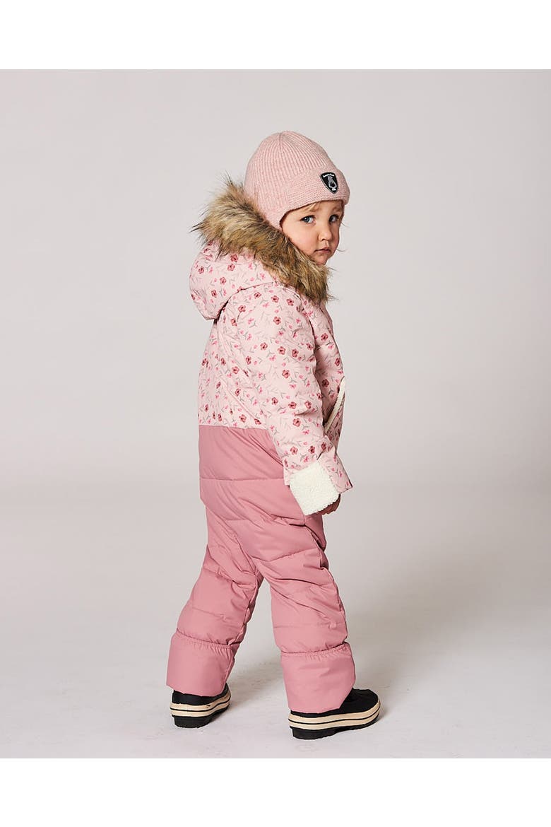 Lined Knit Hat with Ears and Strings, Alternate, color, Dusty Pink