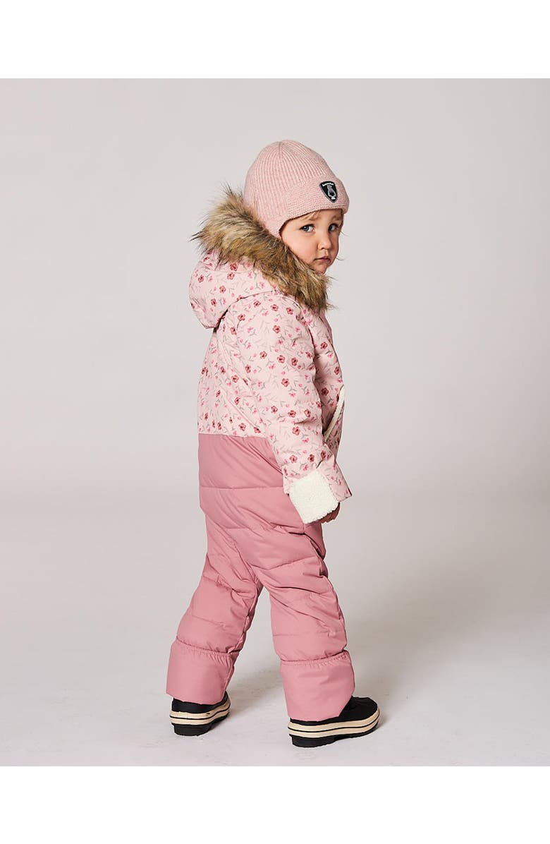 Deux par Deux Lined Knit Hat with Ears and Strings, Alternate, color, Dusty Pink