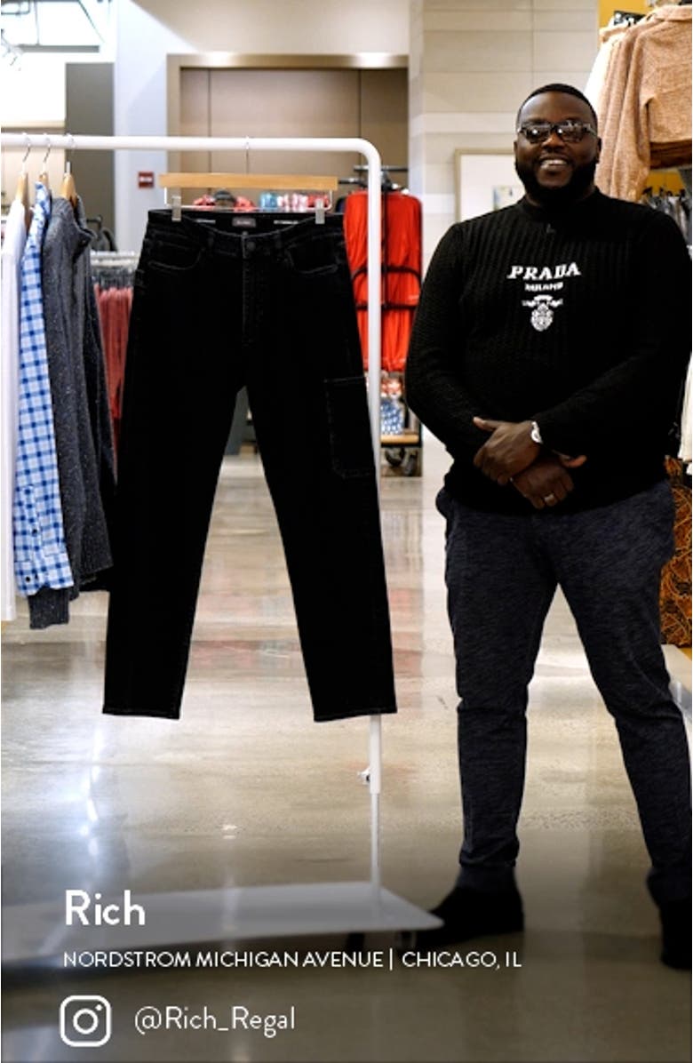 Noah Tapered Straight Leg Cargo Jeans, sales video thumbnail