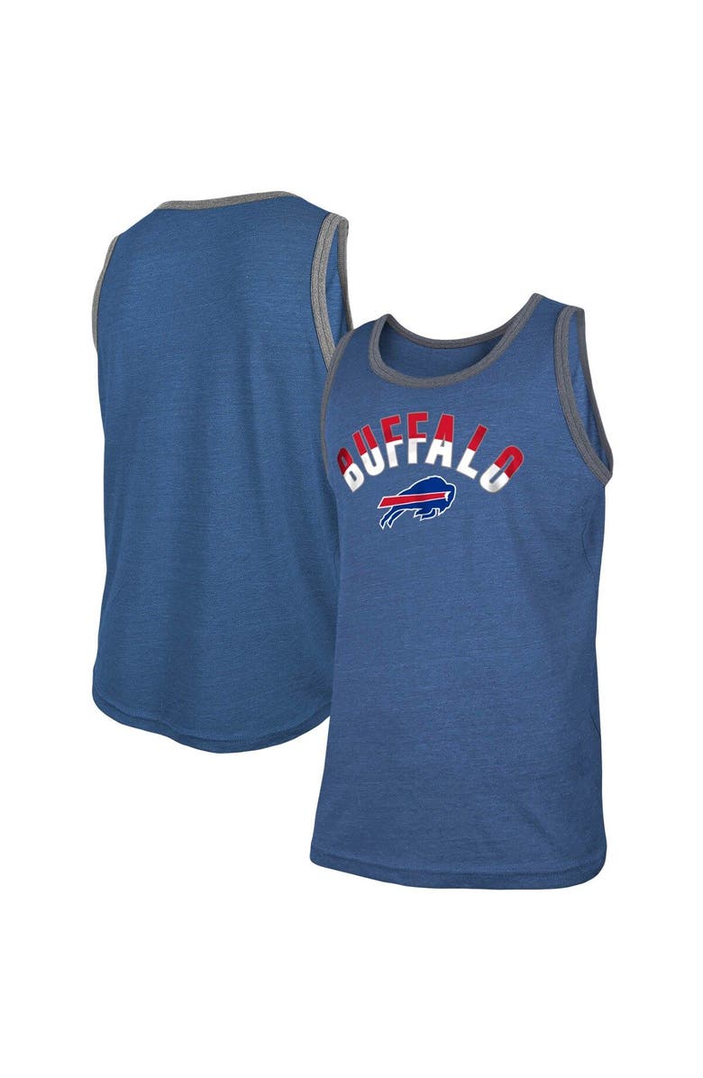 New Era Men's New Era Heathered Royal Buffalo Bills Ringer Tri-Blend Tank Top, Main, color, Heather Royal