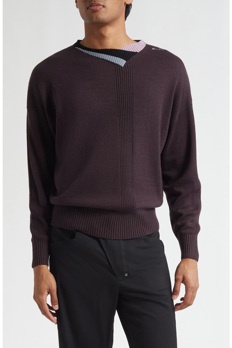 KIKO KOSTADINOV Vig Multi Collar Wool & Silk Sweater (Men) | Nordstrom