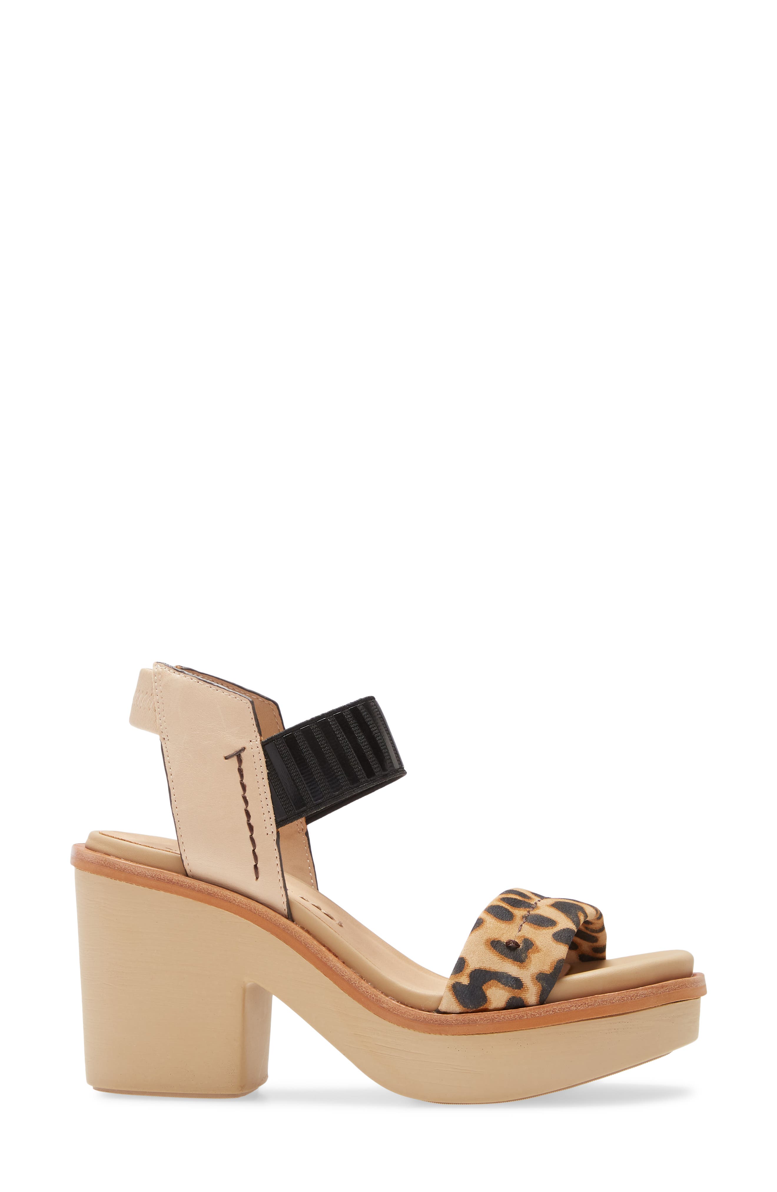 Basalt Platform Sandal, Alternate, color, LEOPARD PRINT LEATHER