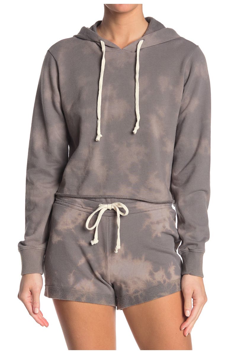 Alternative Cropped Raw Edge Hoodie, Main, color, 