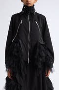 Noir Kei Ninomiya Tulle Trim Grosgrain Jacket