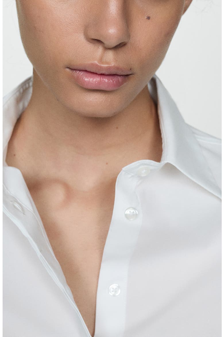 Cotton Button-Up Shirt, Alternate, color, WHITE