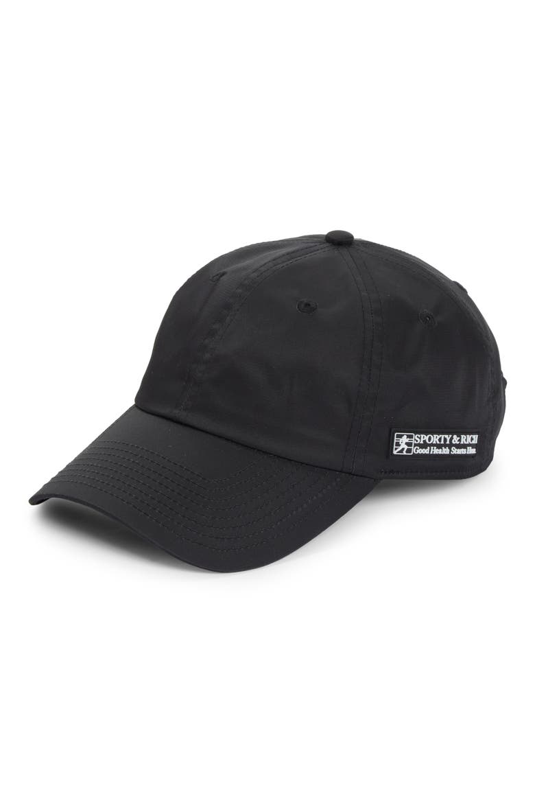 Good Health Baseball Cap, Main, color, BLACK